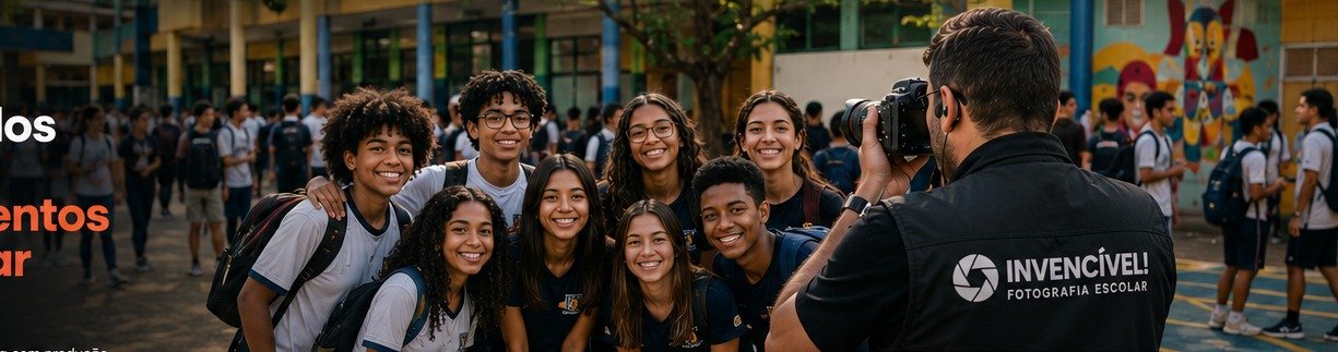 Estudantes brasileiros diversos fotografados pela equipe INVENCÍVEL em escola